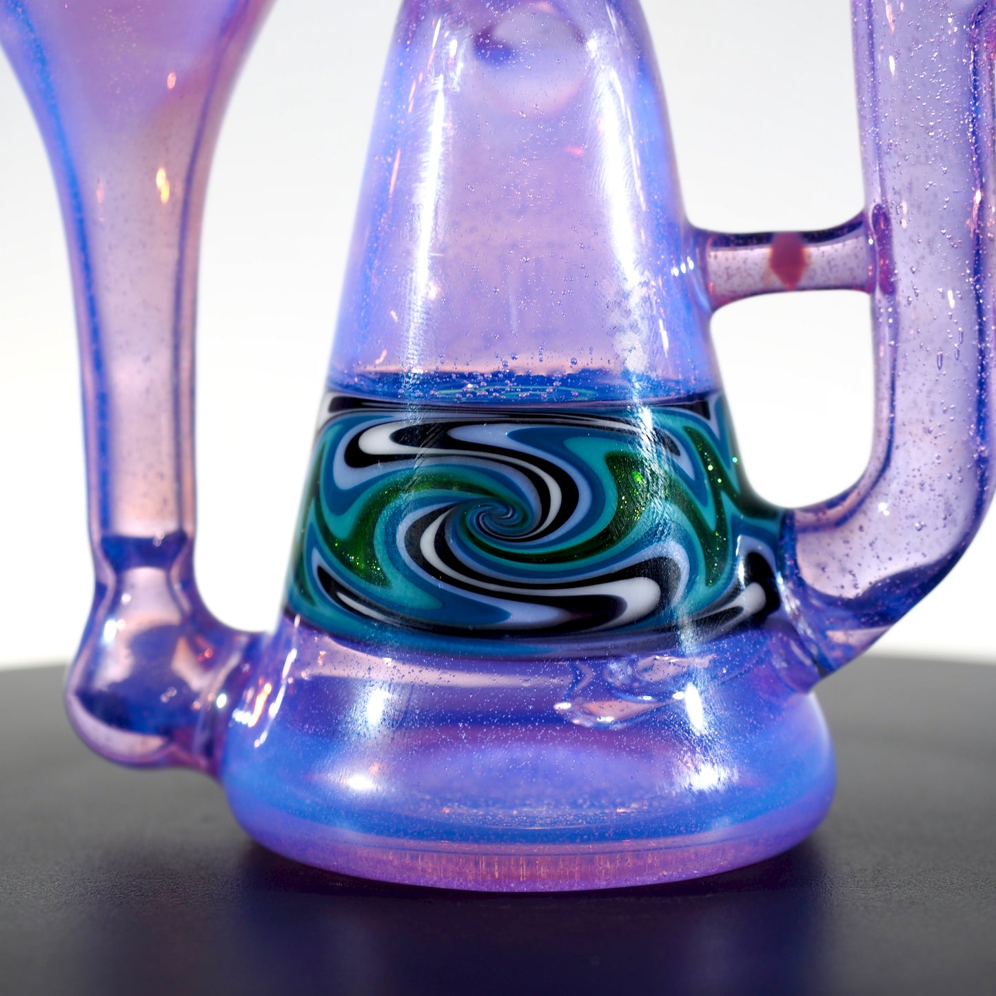 Updog Glass - Purple RBR with Blue Green Wig Wags
