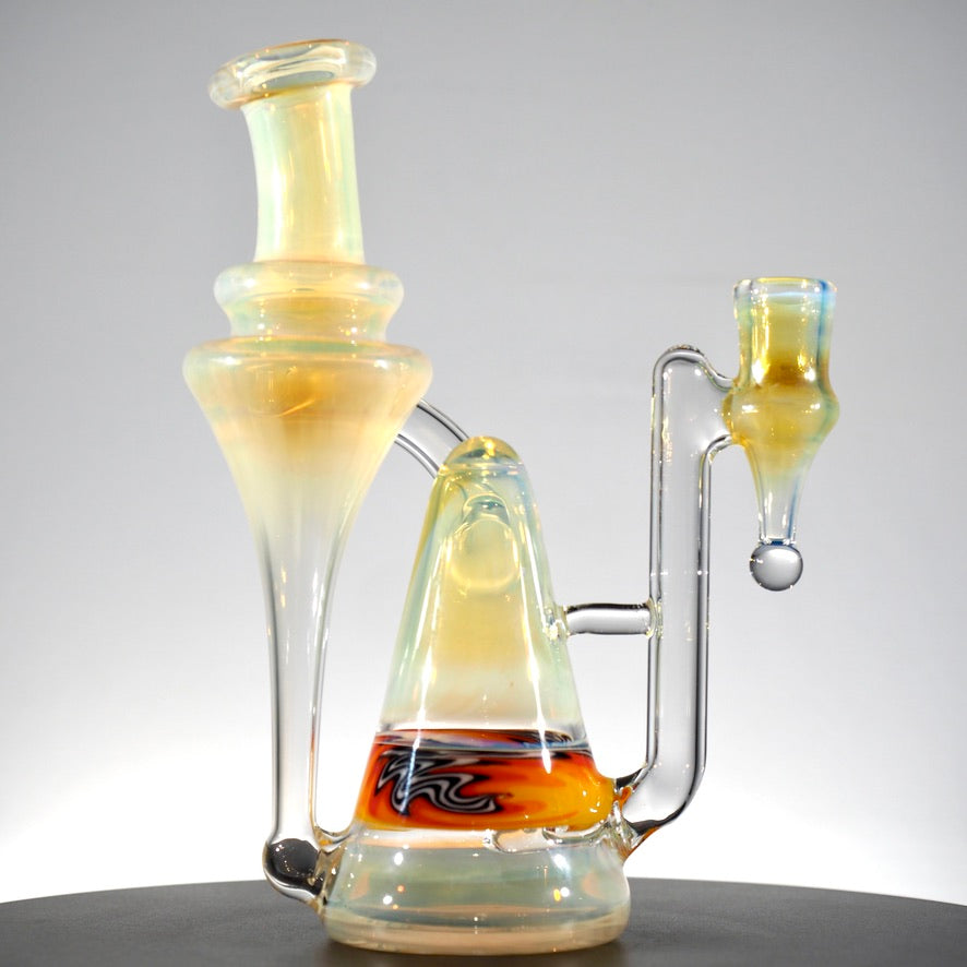 Updog Glass - Silver Fumed RBR with Red Wig Wags