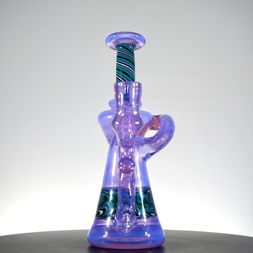 Updog Glass - Purple RBR with Blue Green Wig Wags