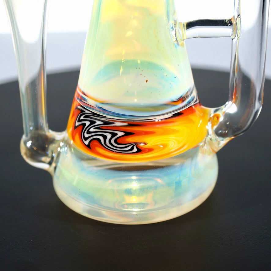 Updog Glass - Silver Fumed RBR with Red Wig Wags