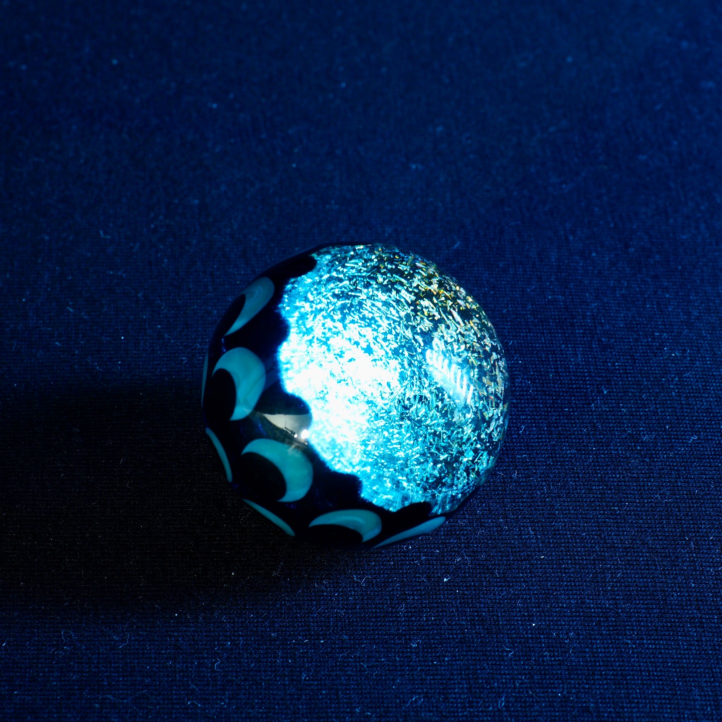 Large Sparkle Marble Carb Cap - Leaf Burst