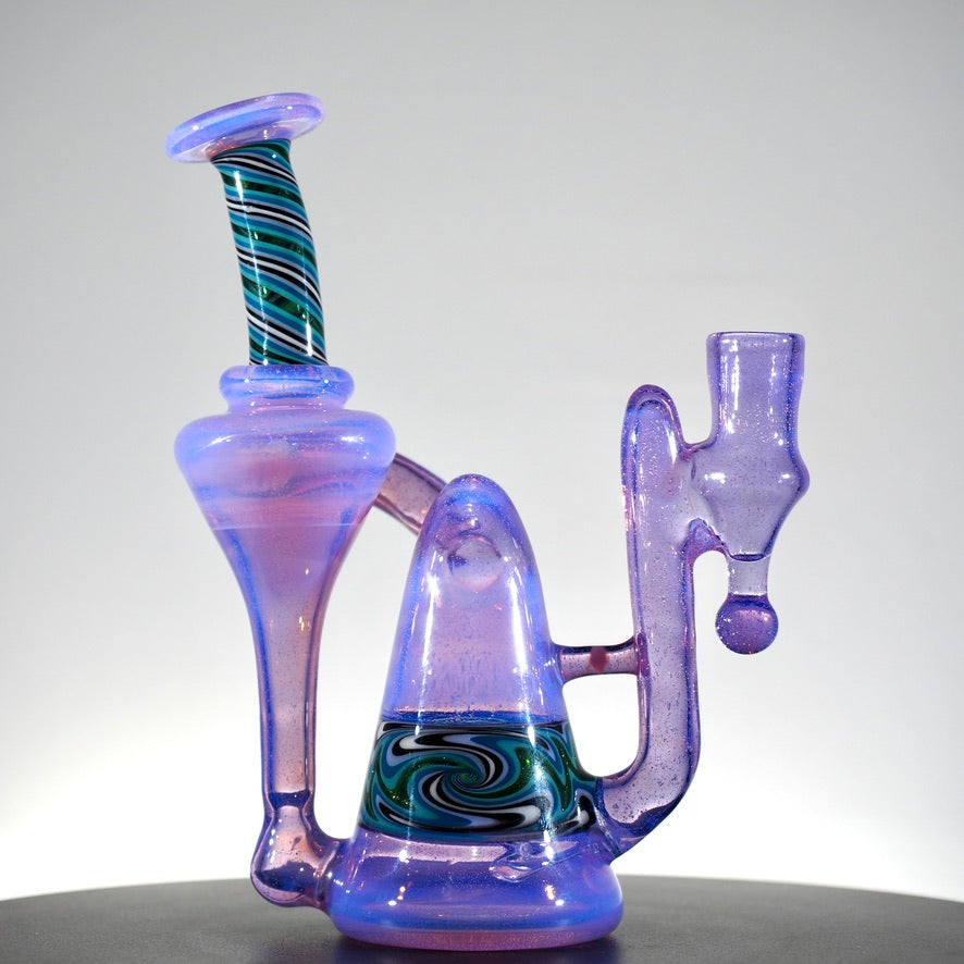 Updog Glass - Purple RBR with Blue Green Wig Wags