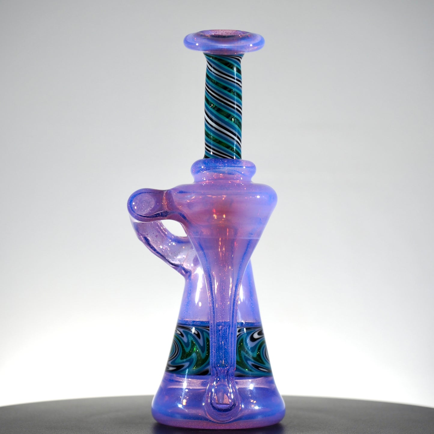 Updog Glass - Purple RBR with Blue Green Wig Wags