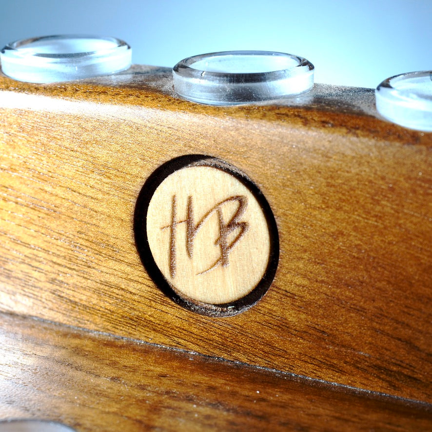 HeadyBlokCreations - 10 Joint Display - 18mm - Walnut (Marked Down - CRACKED)