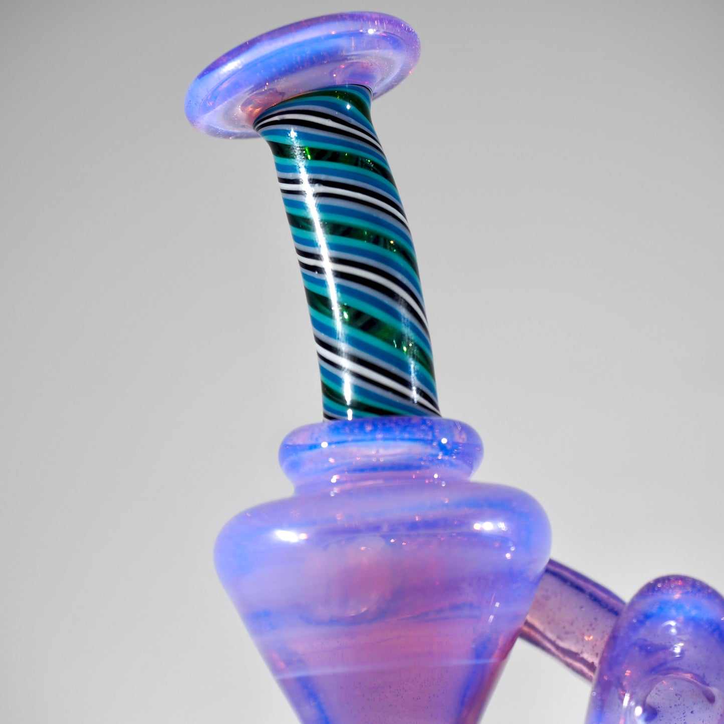 Updog Glass - Purple RBR with Blue Green Wig Wags