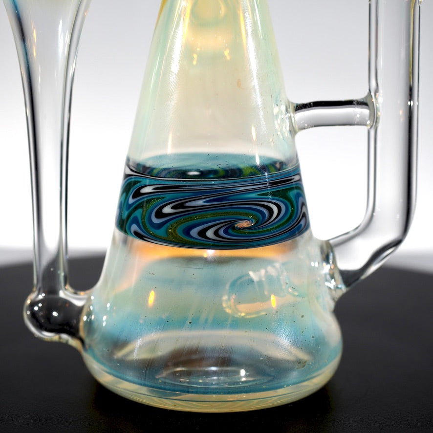 Updog Glass - Silver Fumed RBR with Blue Wig Wags