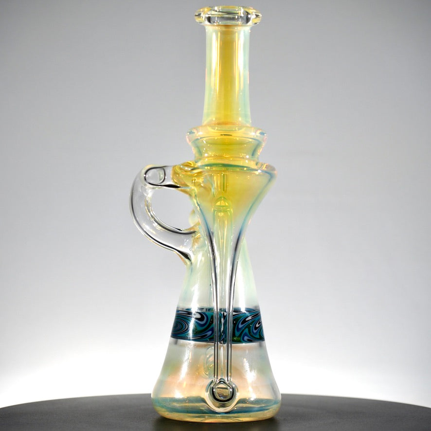 Updog Glass - Silver Fumed RBR with Blue Wig Wags