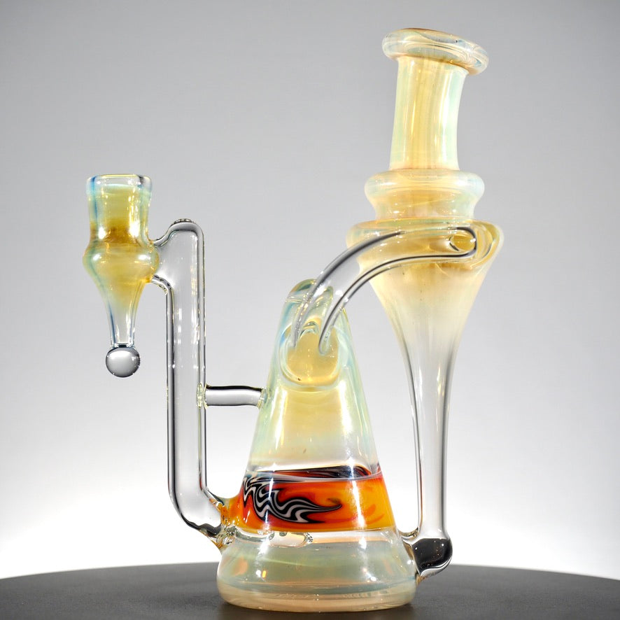 Updog Glass - Silver Fumed RBR with Red Wig Wags