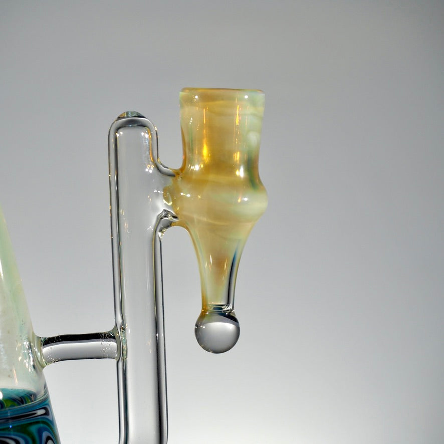 Updog Glass - Silver Fumed RBR with Blue Wig Wags