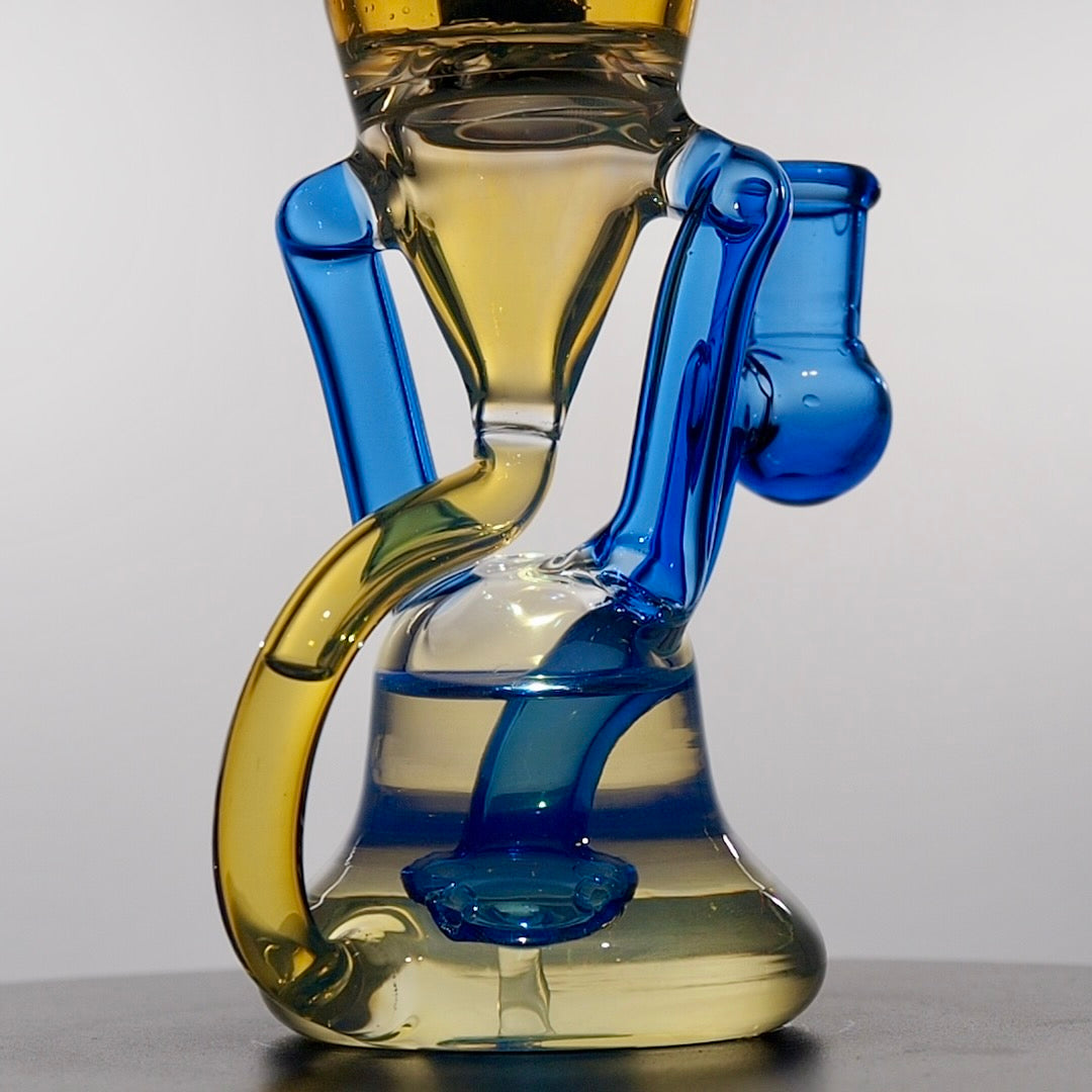 7" Silver Fumed Recycler Rig with Showerhead Perc