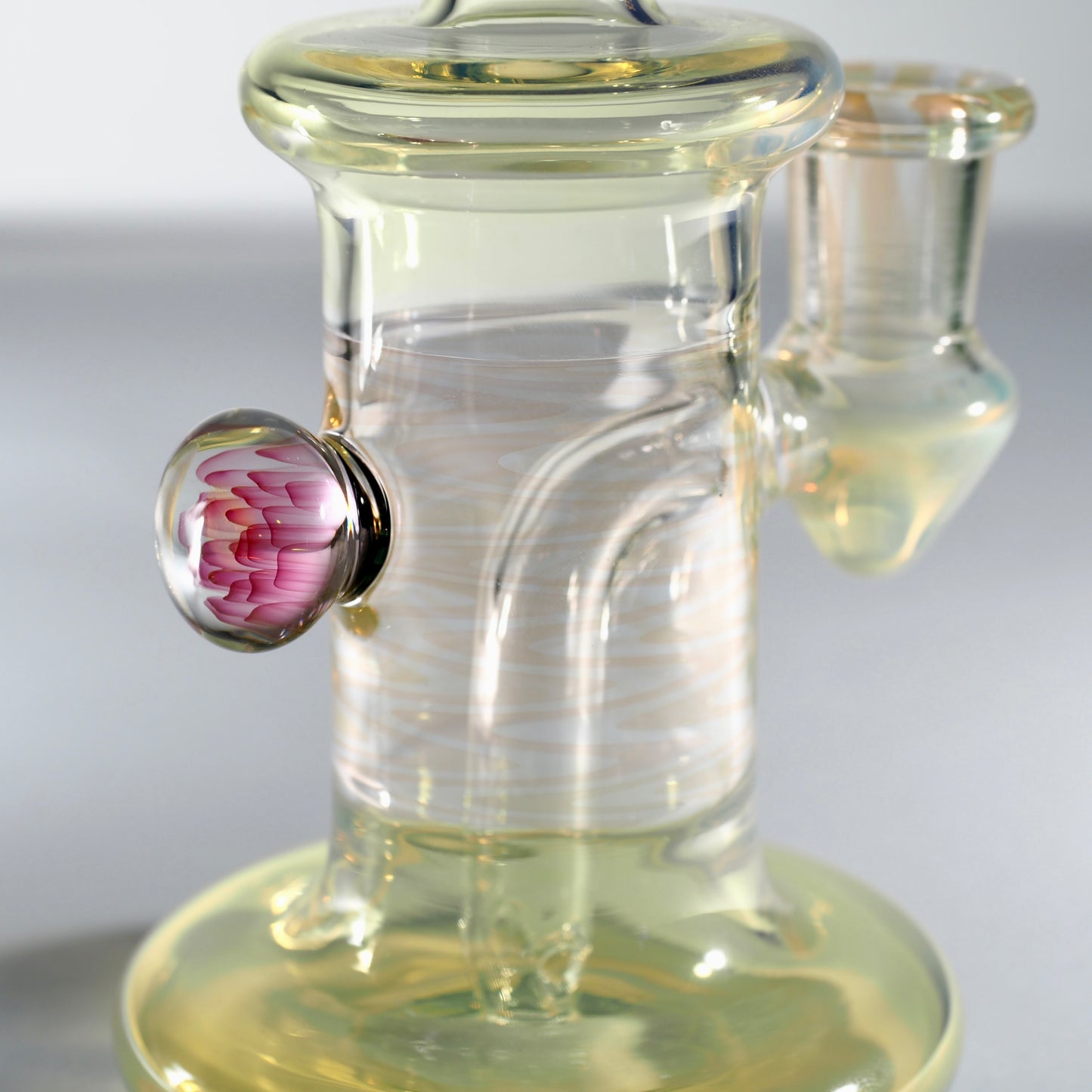 5.5" Silver and gold fumed glass recycler