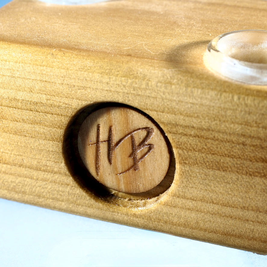 HeadyBlokCreations - 2 Joint Display - 18mm - Poplar