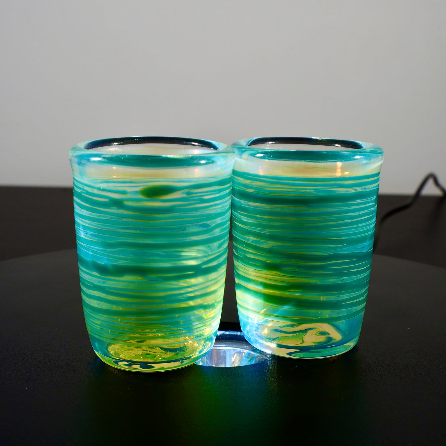 Updog Green Fumed SHOT Glass 2pc Set