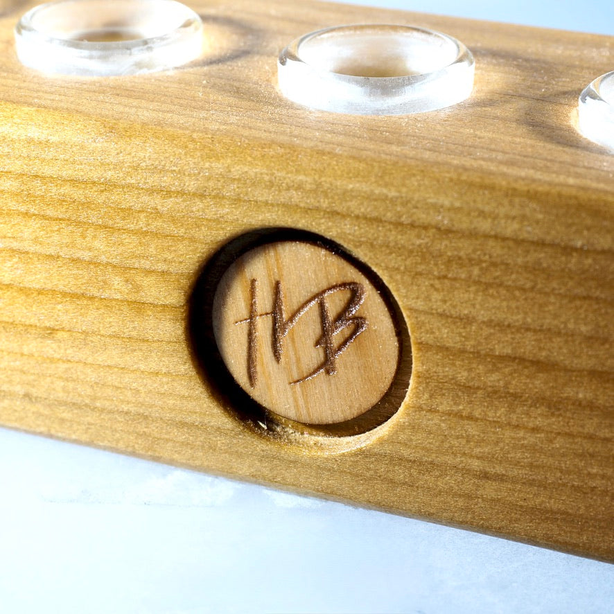 HeadyBlokCreations - 5 Joint Display - 18mm - Poplar (Marked Down - CRACKED)