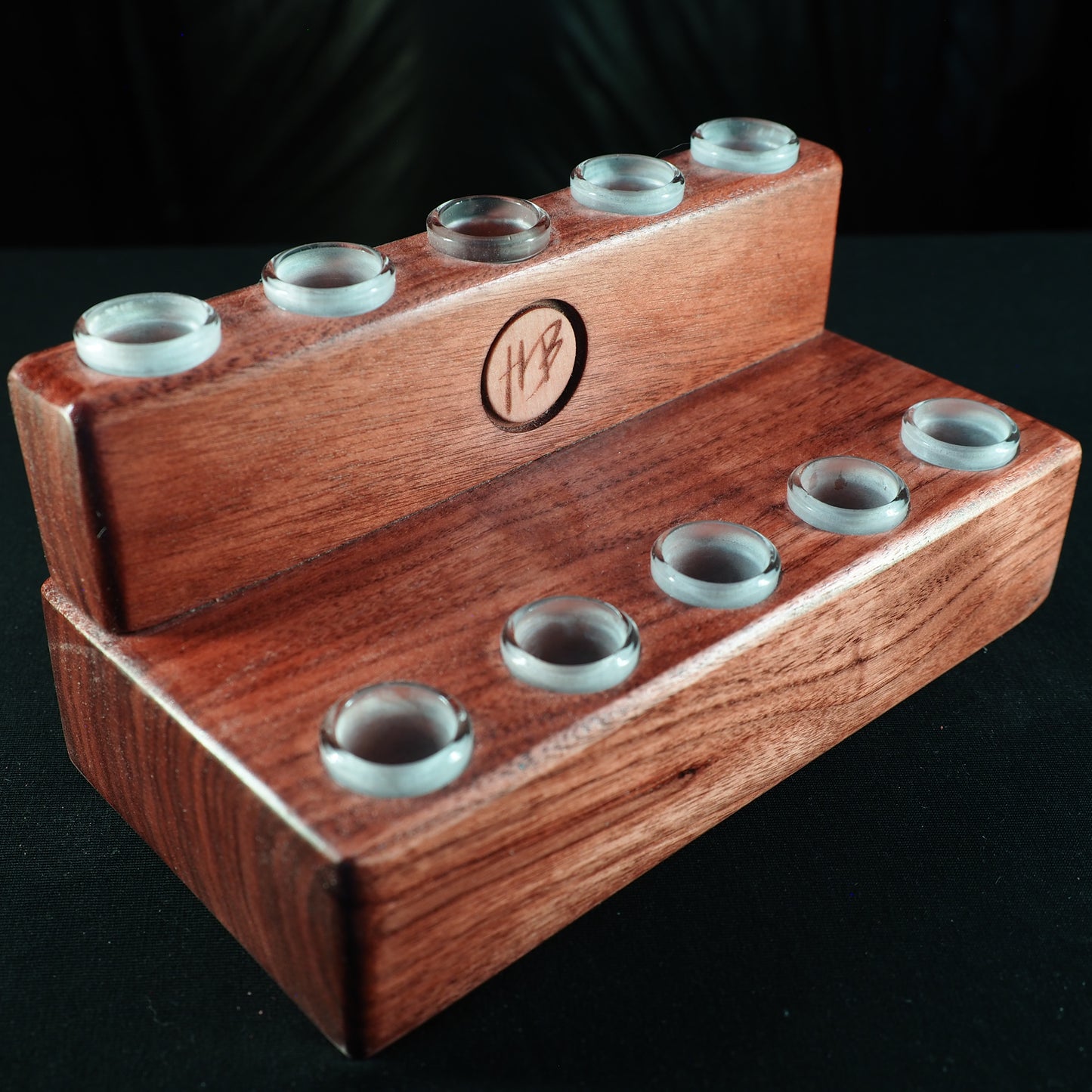 HeadyBlokCreations - 10 Joint Display - 18mm - Walnut