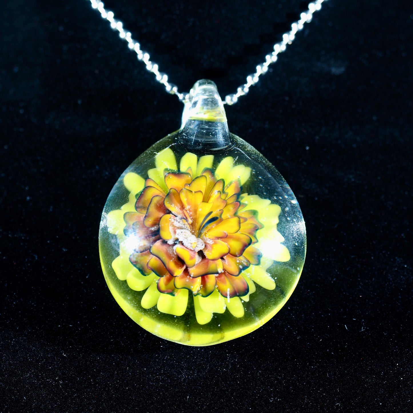 Enclosed Flower Pendant