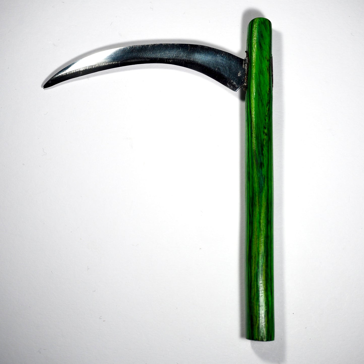 Dab Blade - Large Scythe - Steel - Green Woodgrain Handle