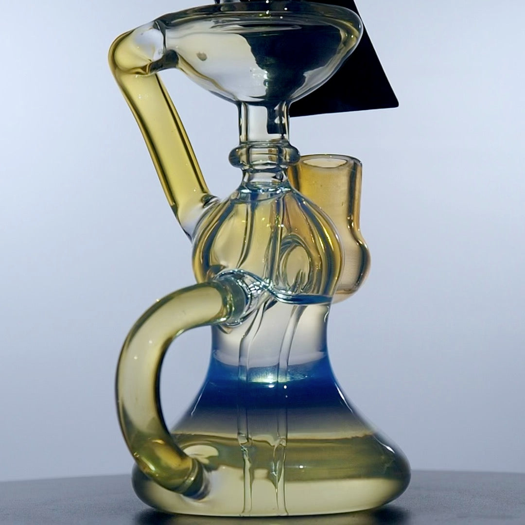 8" Silver Fumed Recycler Rig