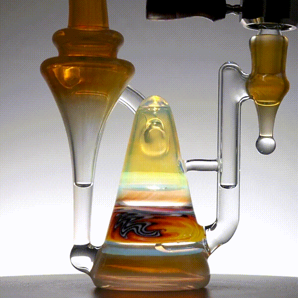 Updog Glass - Silver Fumed RBR with Red Wig Wags