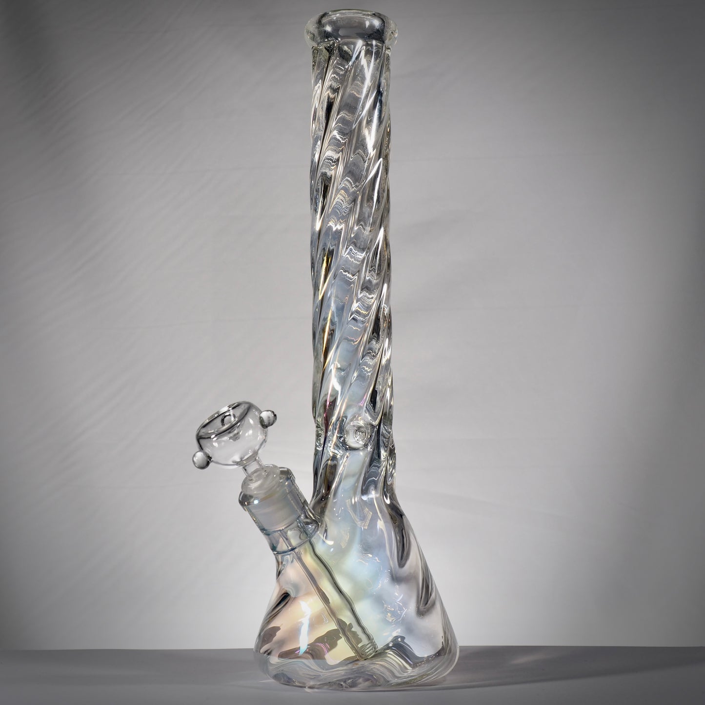 Twisted Holographic Glass Beaker