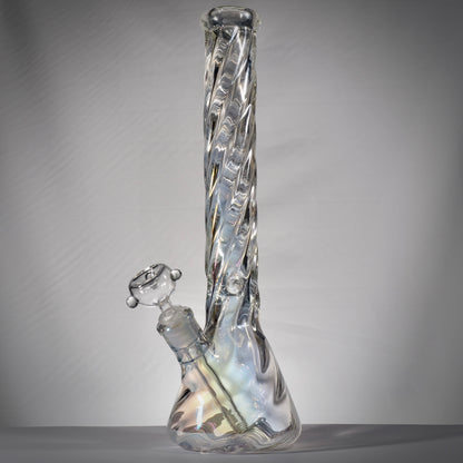 Twisted Holographic Glass Beaker