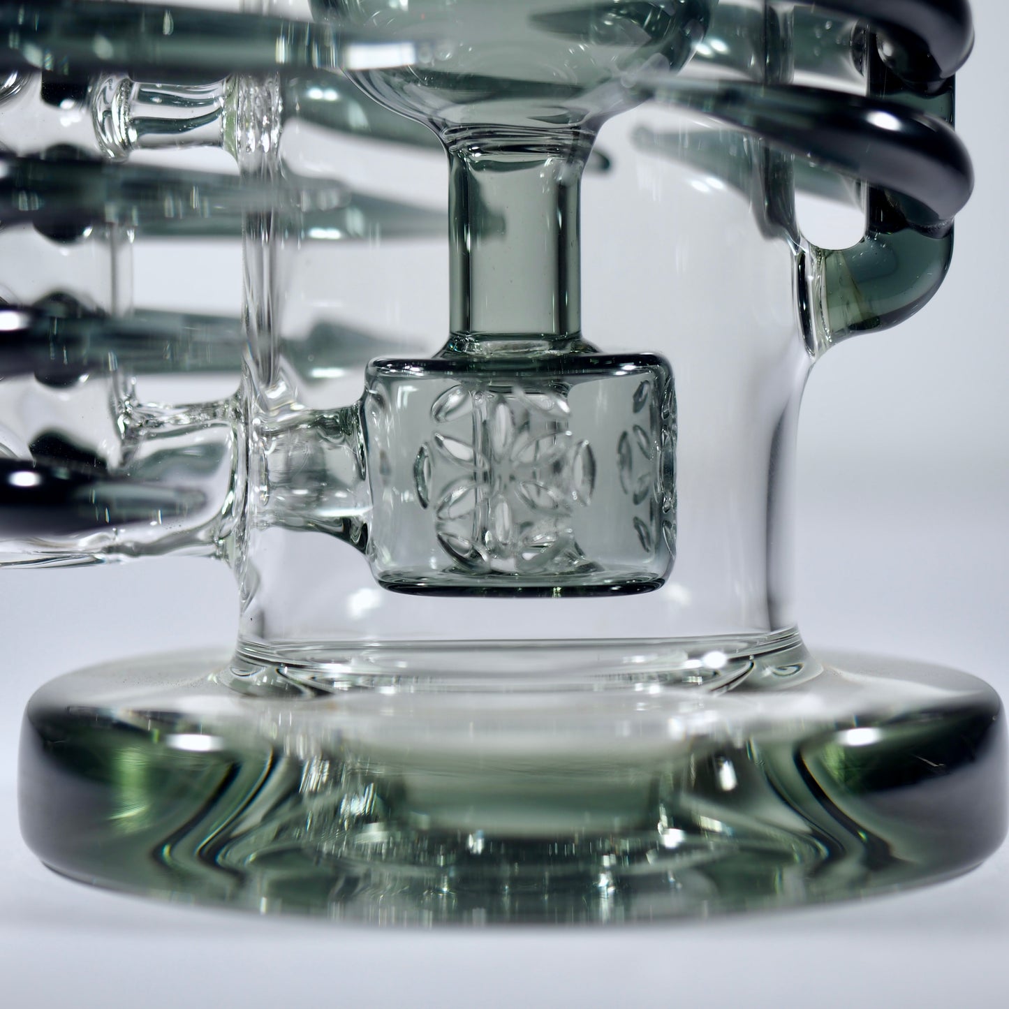 Calibear Horn Torus | 7" Dab Rig - Transparent Black