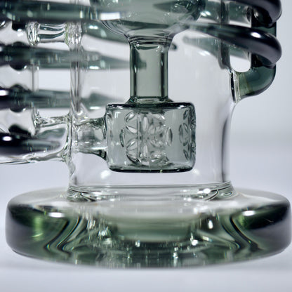 Calibear Horn Torus | 7" Dab Rig - Transparent Black
