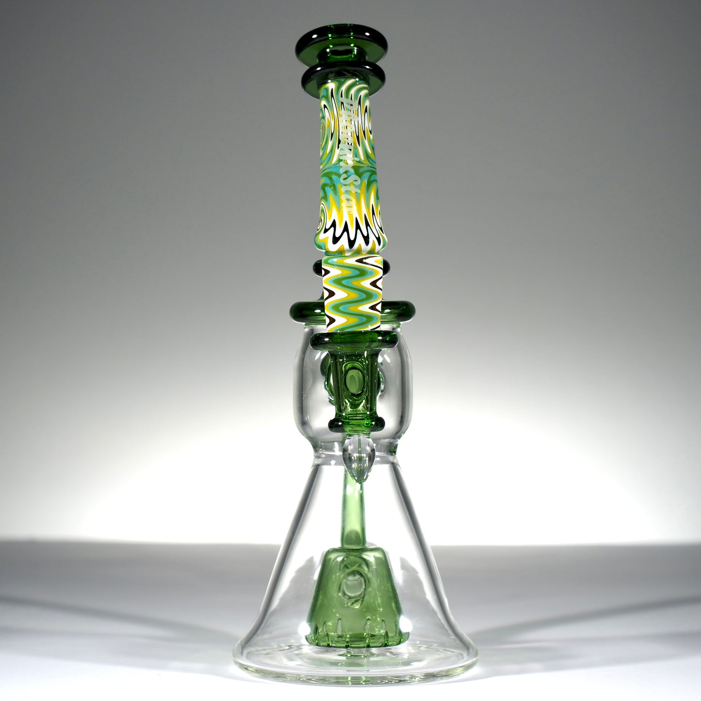 Fab Through Percolator with Wig Wag made from American Northstar Glass 9 inch