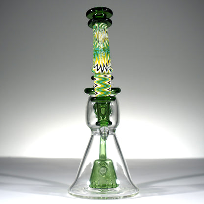 Fab Through Percolator with Wig Wag made from American Northstar Glass 9 inch