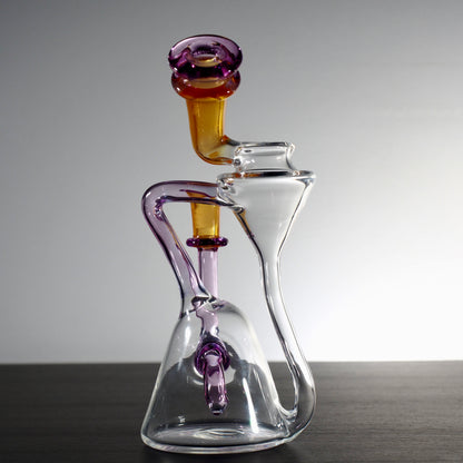 Man Child Glass "Accented Side-Saddle Recycler