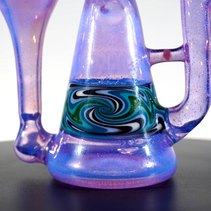 Updog Glass - Purple RBR with Blue Green Wig Wags