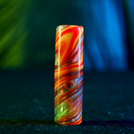 Melty Glass - Yellow Red Wig Wag Joint Tip