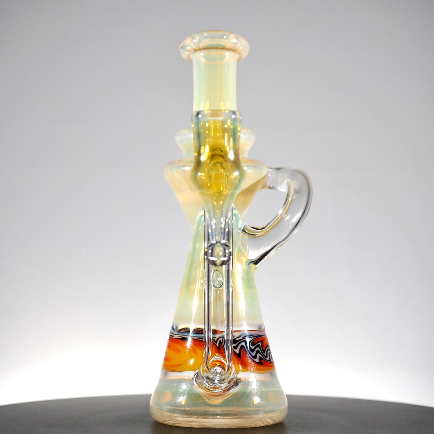 Updog Glass - Silver Fumed RBR with Red Wig Wags