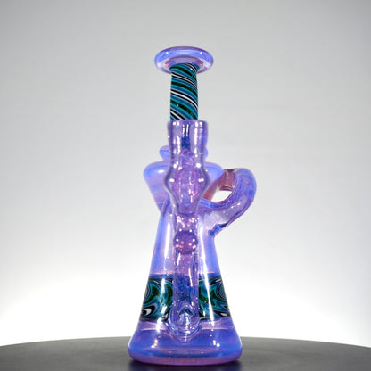 Updog Glass - Purple RBR with Blue Green Wig Wags