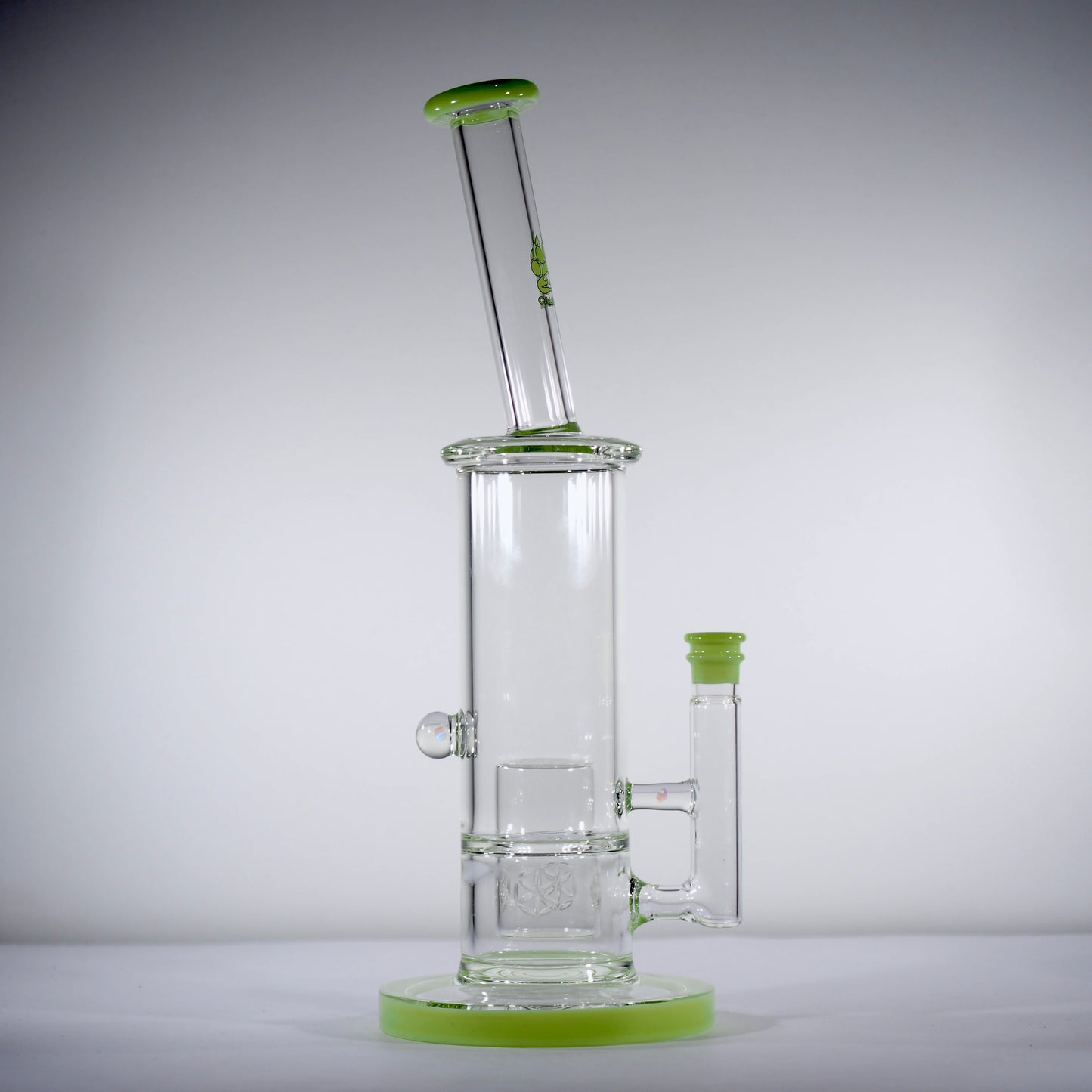 Calibear Colourful Glass Bong Set | Dual Percolator Straight Tube Bong