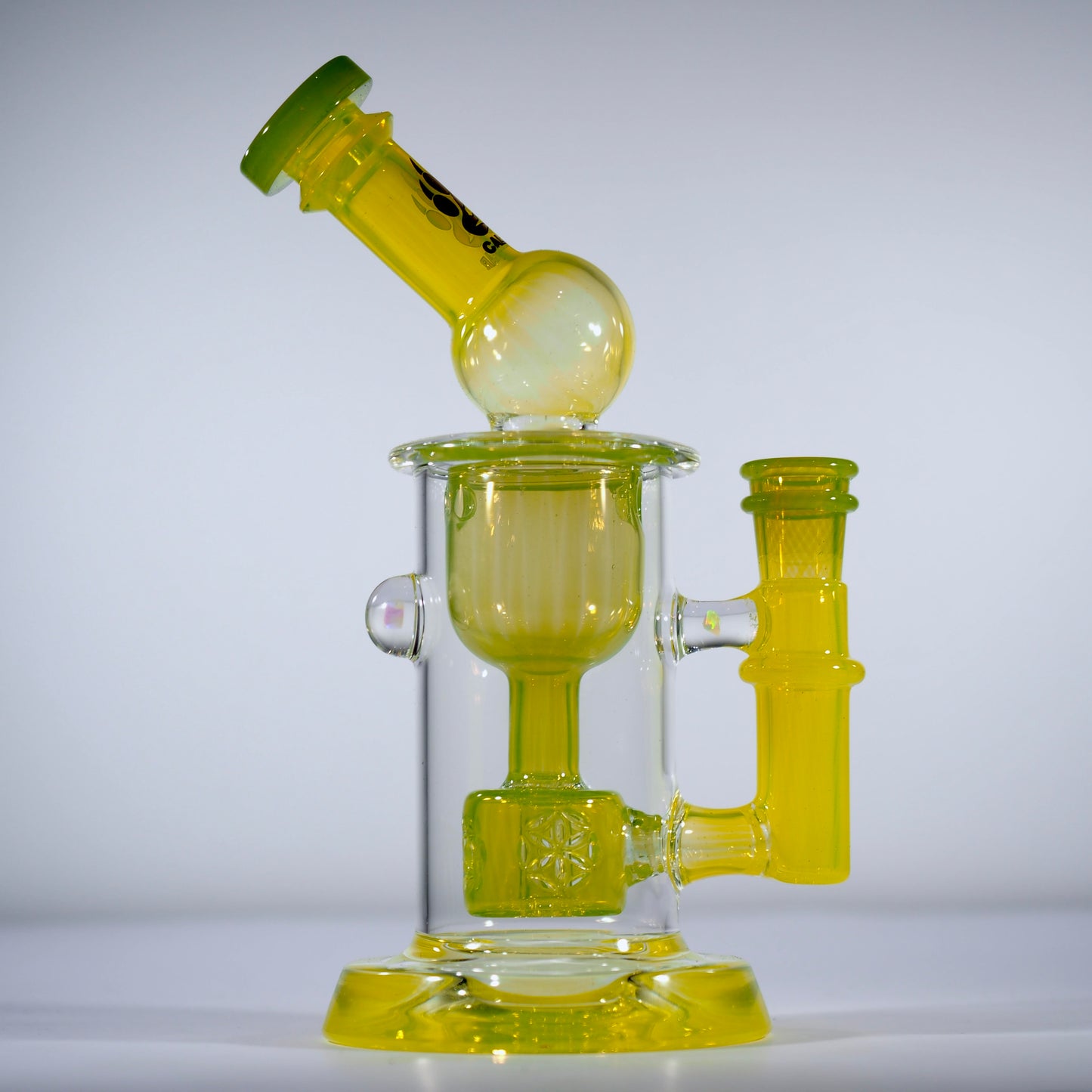 Calibear Kickback Torus Incycler Encased Two Opals W/ Seed of Life Perc