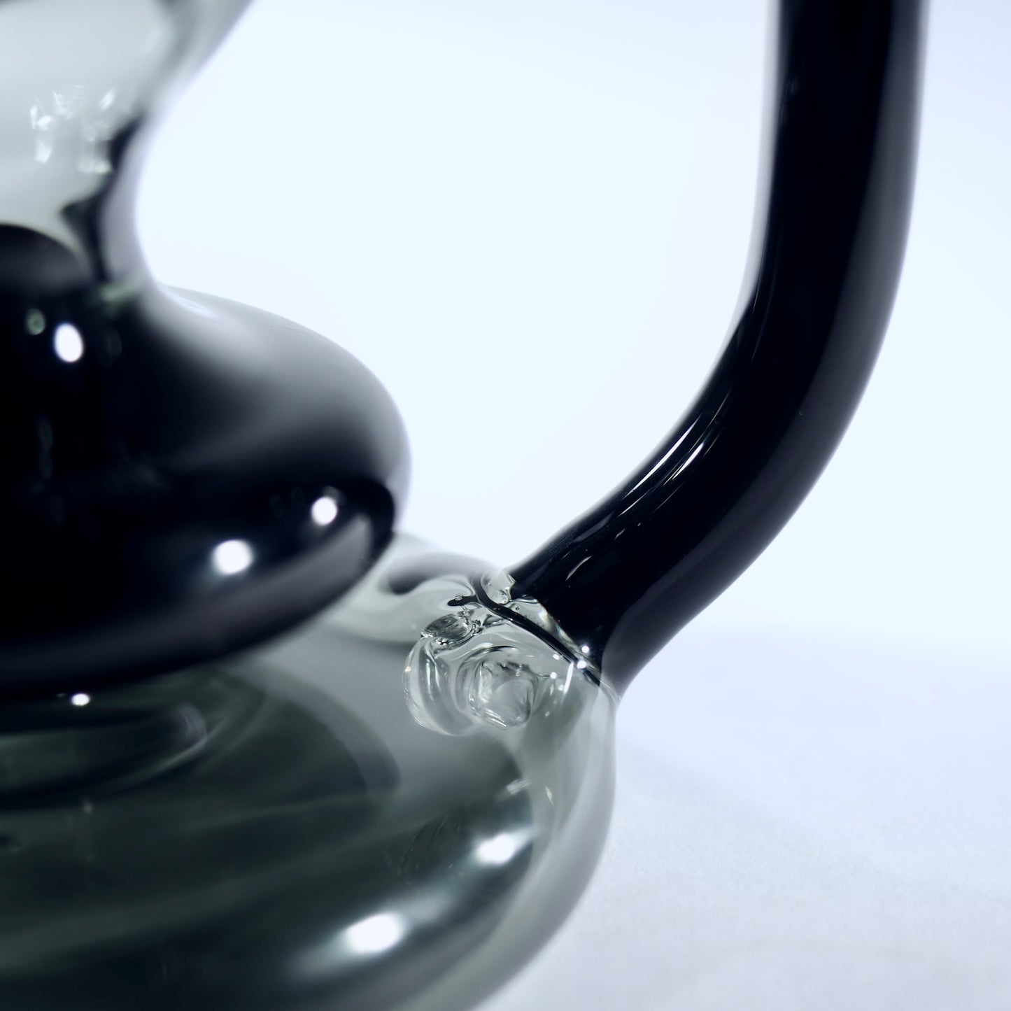 8" Mini Dab Rig Swiss Perc Ball Shape - Black