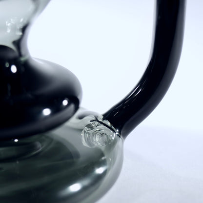 8" Mini Dab Rig Swiss Perc Ball Shape - Black