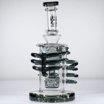 Calibear Horn Torus | 7" Dab Rig - Transparent Black
