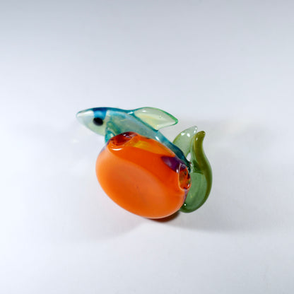 Reef Fish Pendant - Orange and purple swirl (UV)
