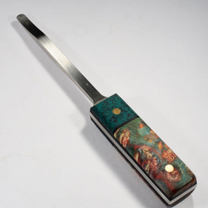 Kal Hooto Creations - The Heady Slim Dab Tool (Stabilised Cherry Wood x G10)