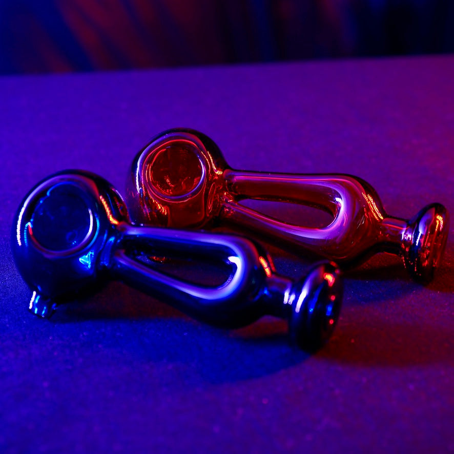 Dual Channel Glass Hand Pipe