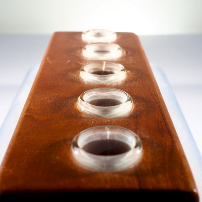 HeadyBlokCreations - 5 Joint Display - 18mm - Walnut (Marked Down - CRACKED)