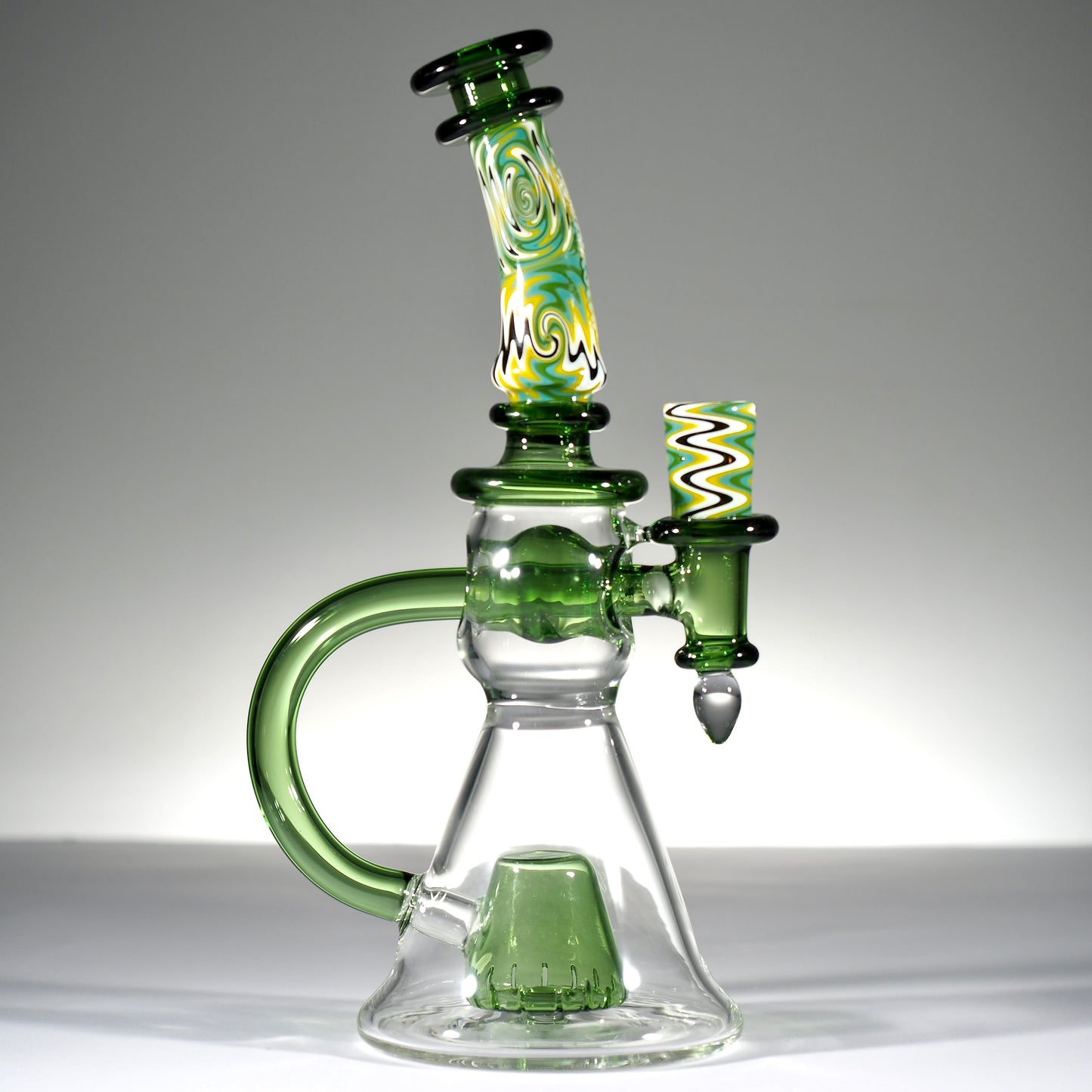 Fab Through Percolator with Wig Wag made from American Northstar Glass 9 inch