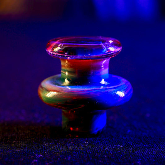 Melty Glass - Button Top Slurper Cap - Purple Amber