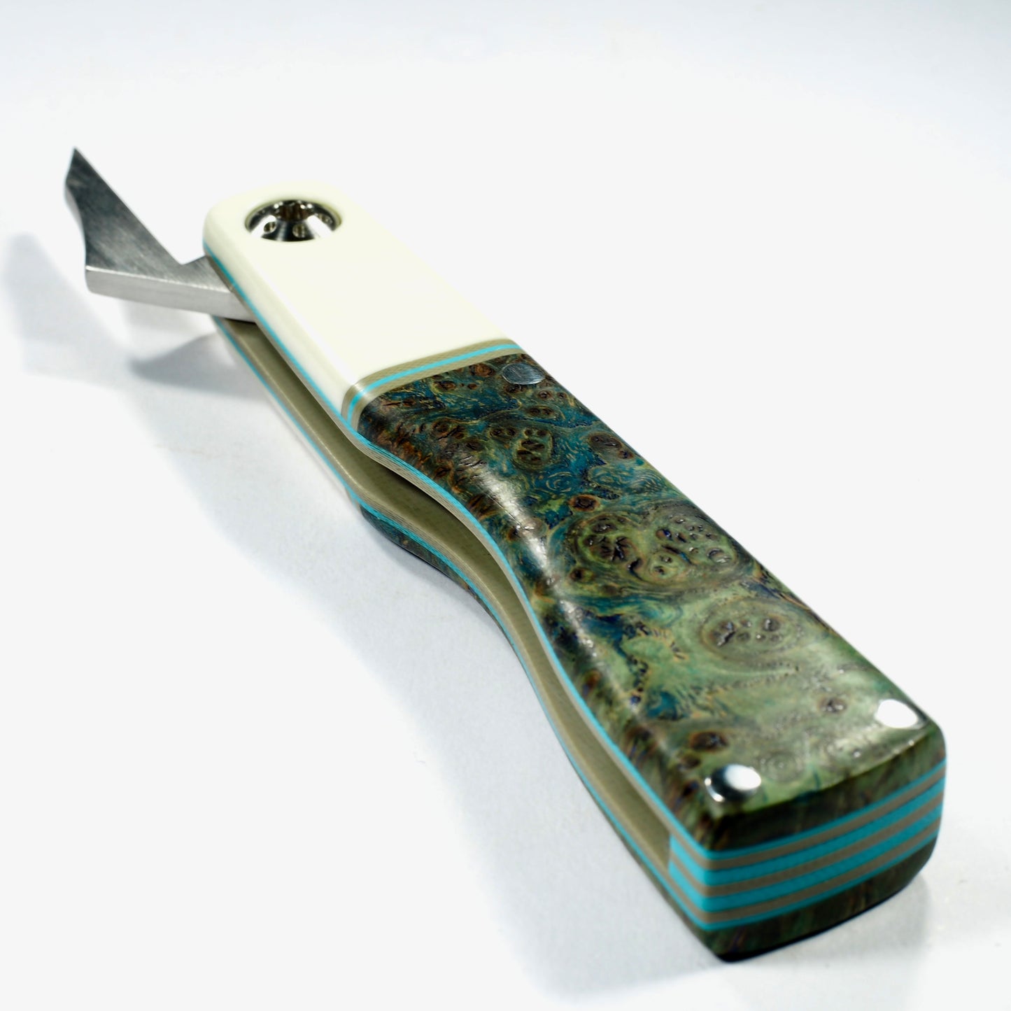Kal Hooto Creations - Heady Folds Dab Tool (Ocean Stabilised Wood)
