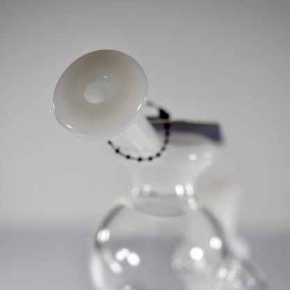 6" Dab Rig Recycler with single drain - White