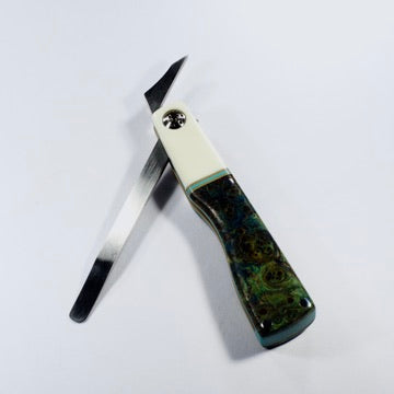 Kal Hooto Creations - Heady Folds Dab Tool (Ocean Stabilised Wood)