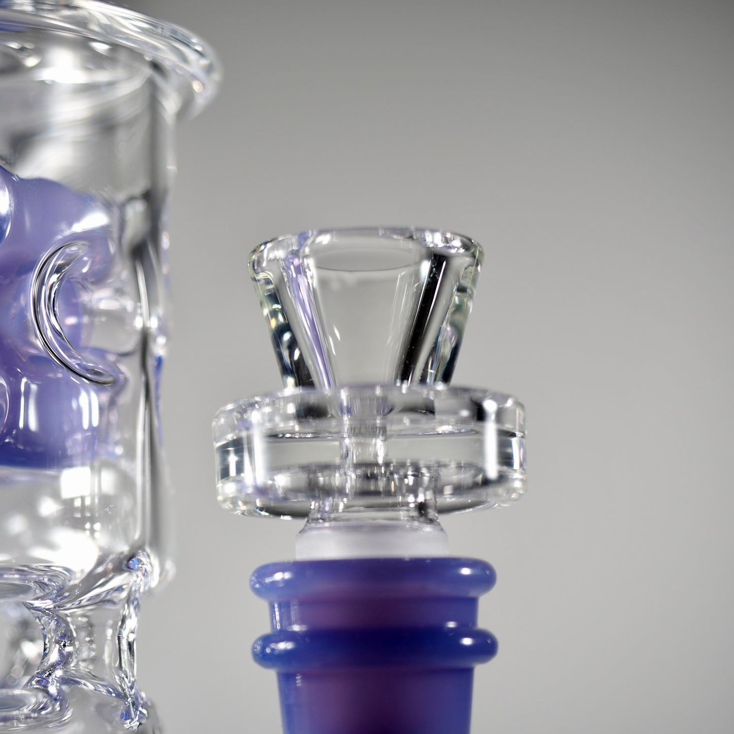 Calibear Premium Sidecar Straight Fab Glass Bong With Flower of Life Perc