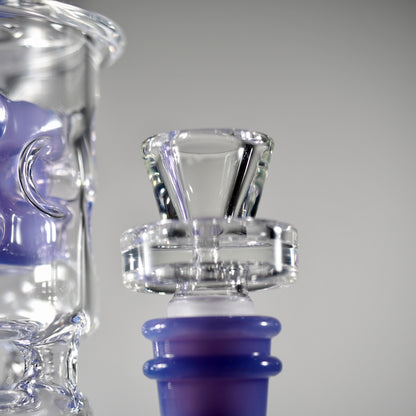 Calibear Premium Sidecar Straight Fab Glass Bong With Flower of Life Perc
